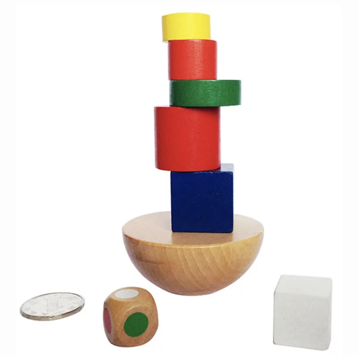Woodinc - Juego Torre de Equilibrio de Madera para Niños tamaño
